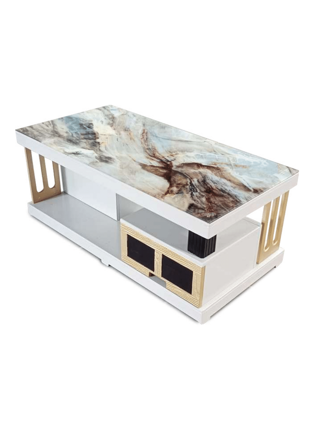 CT Enzo Marble  Center Table with Storage